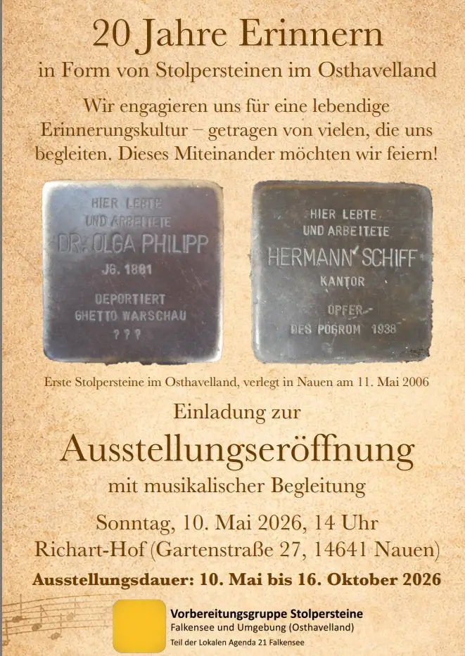 20 Jahre Erinnern - Ausstellung bis 16.10.2026